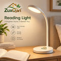 ZuxQari™ Eye-Caring LED Reading Desk Lamp – Flexible Gooseneck Table Light with Touch Control &amp; Energy-Saving Design for Bedroom, Study &amp; Home Office