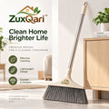ZuxQari™ Premium Indoor Broom with Stainless Steel Handle – Lightweight &amp; Heavy-Duty Sweeper for Home, Kitchen, and Office Floor Cleaning